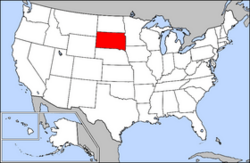 Archivo:Map of USA highlighting South Dakota