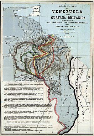 Archivo:Mapa de una parte de Venezuela y de la Guayana Britanica