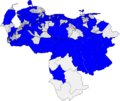 Municipalities visited by Capriles during his presidential campaign in 2012