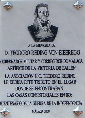 Archivo:Placa General Teodoro Reding Málaga