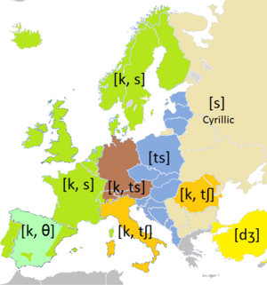 Archivo:Pronunciation of C in Europe