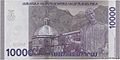 Reverso billete armenio 10000 dram armenio año 2018