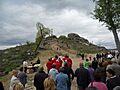 Romería hacia la cruz monumental del monte de A Picaraña