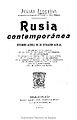 Rusia contemporánea 1904 Julián Juderías