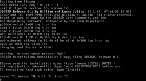 Archivo:386BSD installer screenshot