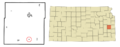 Anderson County Kansas Incorporated and Unincorporated areas Lone Elm Highlighted