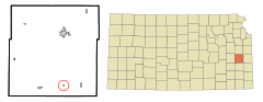 Anderson County Kansas Incorporated and Unincorporated areas Lone Elm Highlighted.svg
