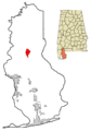 Baldwin County Alabama Incorporated and Unincorporated areas Bay Minette Highlighted
