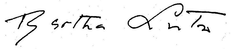 Bertha Lutz signature
