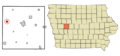 Carroll County Iowa Incorporated and Unincorporated areas Arcadia Highlighted