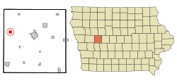 Carroll County Iowa Incorporated and Unincorporated areas Arcadia Highlighted.svg