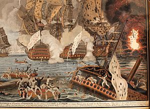 Archivo:Combat naval 12 avril 1782-Dumoulin-IMG 5484