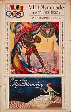 Archivo:Couverture du programme des Jeux olympiques d'Anvers 1920