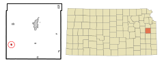 Franklin County Kansas Incorporated and Unincorporated areas Williamsburg Highlighted.svg