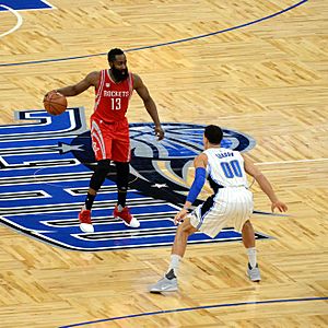 Archivo:James Harden And Aaron Gordon (31811616060)