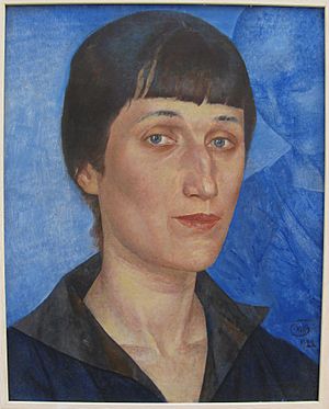 Kuzma petrov-vodkin, ritratto di anna akhmatova, 1922.JPG