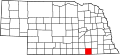 Map of Nebraska highlighting Thayer County