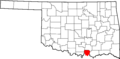 Map of Oklahoma highlighting Marshall County