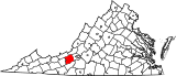 Map of Virginia highlighting Montgomery County.svg