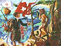 Matthias Laurenz Gräff, "Christoph Kolumbus landet auf San Salvador"