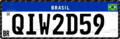 Placa Brasileña del Mercosur QIW2D59