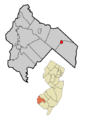 Salem County New Jersey Incorporated and Unincorporated areas Elmer Highlighted