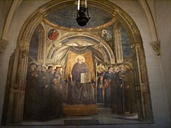 Archivo:Santa Trinita, Neri di bicci, San giovanni gualberto e santi vallombrosani