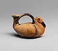 Terracotta askos in the form of a duck MET DP145549