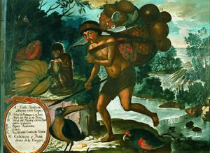 Archivo:Vicente Albán - Yndio yumbo de Maynas con su carga con flora y frutos del país
