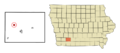 Adams County Iowa Incorporated and Unincorporated areas Carbon Highlighted