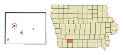 Adams County Iowa Incorporated and Unincorporated areas Carbon Highlighted.svg
