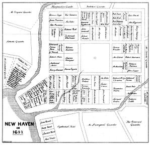 Archivo:Atwater1881 p10 Map New Haven in 1641