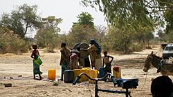 Archivo:Balga, February 2010, Women around the water pump