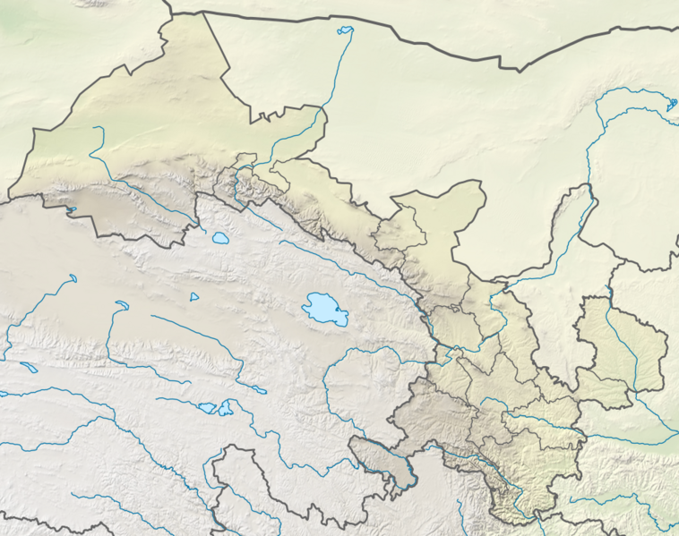 China Gansu rel location map