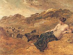 Archivo:Cyrene and Cattle - Edward Calvert