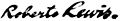 Firma de Roberto Lewis