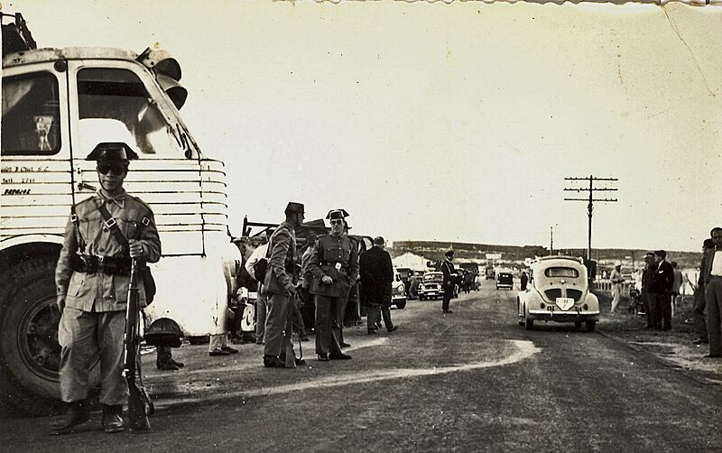 Guardia civil accidente años sesenta