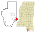 Hancock County Mississippi Incorporated and Unincorporated areas Bay St. Louis Highlighted
