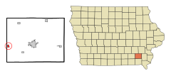 Jefferson County Iowa Incorporated and Unincorporated areas Batavia Highlighted.svg