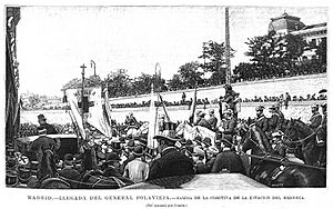Archivo:Madrid, llegada del general Polavieja, 1897