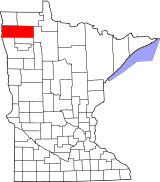 Map of Minnesota highlighting Marshall County.svg