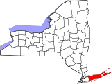 Map of New York highlighting Suffolk County.svg