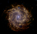 NGC3184 3.6 5.8 8.0 microns spitzer