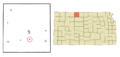 Phillips County Kansas Incorporated and Unincorporated areas Glade Highlighted