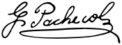 Signature of Gregorio Pacheco (1823-1899).svg