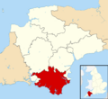 South Hams UK locator map