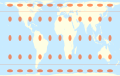 Tissot indicatrix world map Gall-Peters equal-area proj
