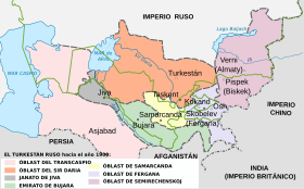 La región bajo el Imperio ruso (1900)