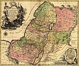 1759 map Holy Land and 12 Tribes