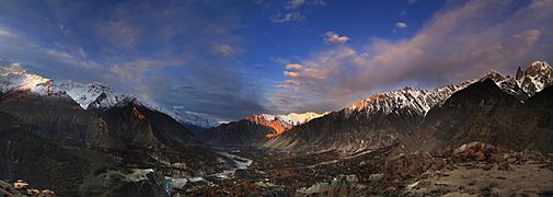 1st light in Hunza Valley